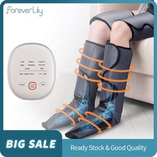 Air Compression Leg Massager Muscle Relaxation Thigh Calf Foot Massager Air Bag Pneumatic Therapy Hot Compress Relief Pain