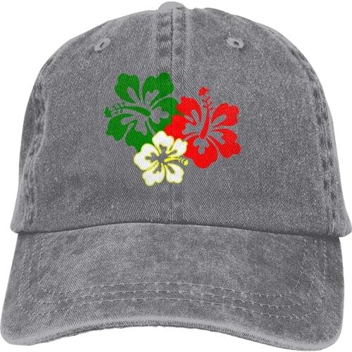 Mexican Hats Baseball Caps Men Women Hawaiian Hibiscus Violet Denim Casquette Hats