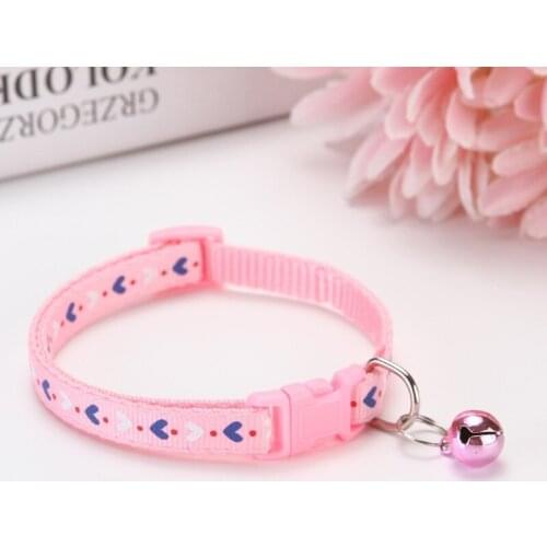 Cute Breakaway Collar For Cats Japanese Cat Collar Pink Puppy Cat Collar Bell Collars Adjustable With Bells Accessory Pet Shop