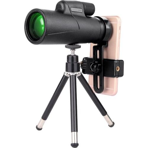 12x50 High Definition Monocular Telescope, IPX7 Waterproof, BAK4 Prism, with Smartphone Tripod for Bird Watching