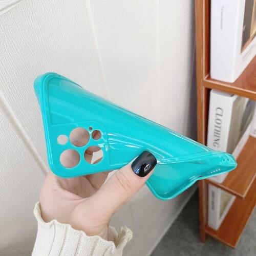 Soft Plain TPU Fall Prevention Fashion Cases For iPhone 7G 8PLUS X XS XR 11 12MINI 12 PRO MAX SE2020