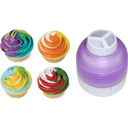 Set of 2, 3 Colors Icing Piping Cake Cream Pastry Bag Nozzle Converter Decorating Tool, Perfect for DIY Baking