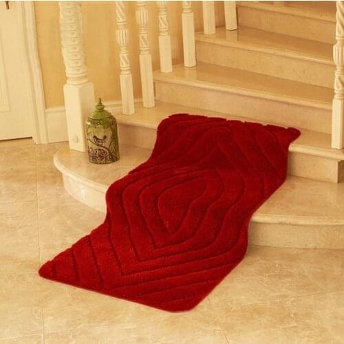 NiceRug Non-Slip Bathroom Rugs Dark Red Microfiber Livingroom Carpet Floor Mat/pads for Kitchen Floor Doorway Home Decoration