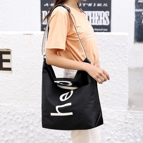 2021 New Shoulder Bag Handbag Japanese Korean Version Of Simple Fashion Trend Joker Portable Diagonal Nylon Bag