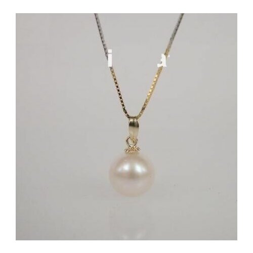 10.1mm white South Sea Pearl 14k PENDANT NECKLACE SEND CHAIN 18