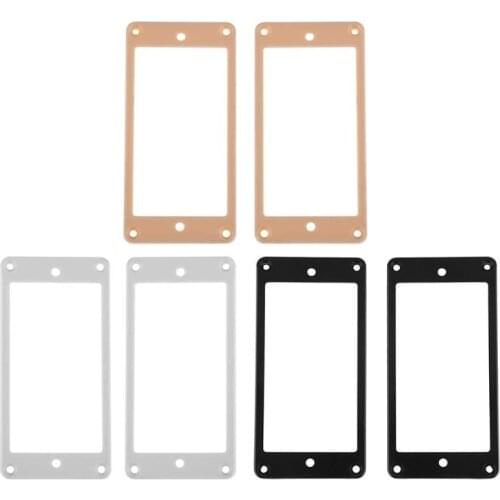 2pcs Gold/Silver/Black Plastic Guitar Humbucker Pickup Mounting Ring Frames for Electric Guitar 30mmx45mm
