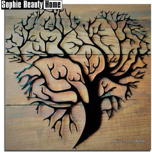 Full Square/Round Drill 5D DIY Diamond Painting Heart Shaped Tree Diamond Embroidery Cross Stitch Mosaic Decor Gift 062512