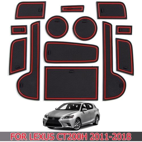 For Lexus CT200H 2011-2018 Door Slot Pad Water Coaster Car Anti-skid Pad