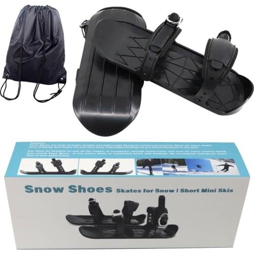 Drop Shipping Outdoor Sports Ultra-thin Mini Ski Skates Snow Ski Shoes Outdoor Snow Mini Skiing Shoes