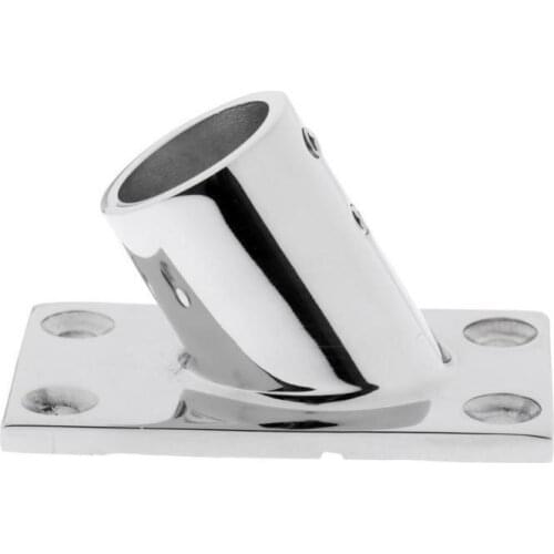 Boat Marine Stainless Steel Hand Rail Fitting 60 Degree Rectangular Base 22mm and 25mm