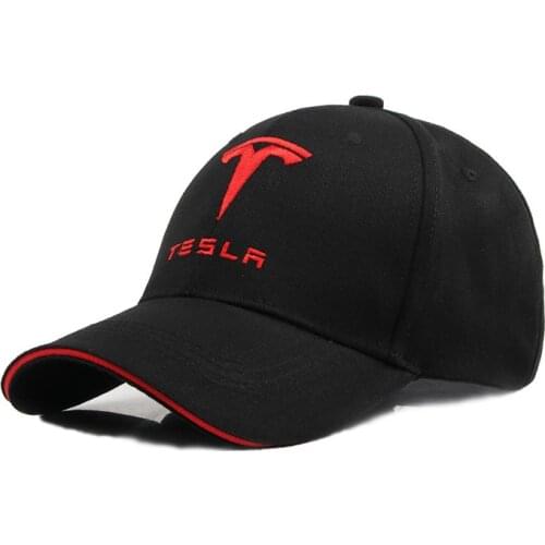 Solid Color Embroidery Tesla Hat Cotton Cap Trend Sun Protection Hats for Tesla Model 3 Model Y Model S Car Accessories