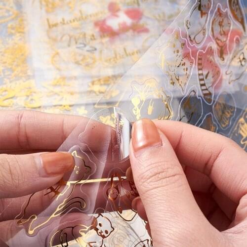 Mixed Pattern Design Stickers Sets with Hot Stamping Stickers 3D Resin Decorations Sticker Plastic Stickers for DIY Decals