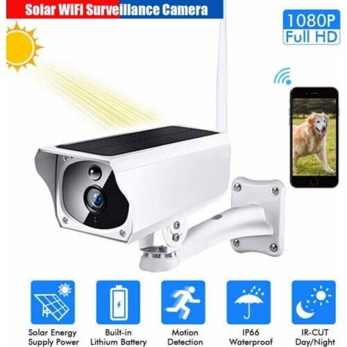 Solar WiFi wireless surveillance HD camera infrared night vision CMOS emote wakeup IP67 two-way voice call remote monitorin