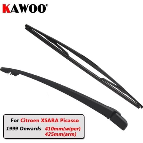 KAWOO Car Rear Wiper Blade Blades Back Window Wipers Arm For Citroen XSARA Picaso Hatchback (1999-) 410mm Auto Windscreen Blade