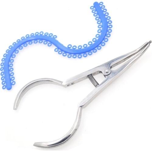 Dental Orthodontic Separator Placing Pliers Elastic Separators Circle Rubber Ring Steiner Ligature Pliers Ligature Ties Forceps