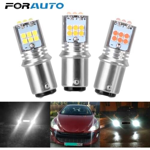 LED Auto Turn Signal Lamp Car Daytime Running Lights Rear Fog Lamps Tail Brake Bulbs New 1157 P21 5W BAY15D 1800LM Super Bright