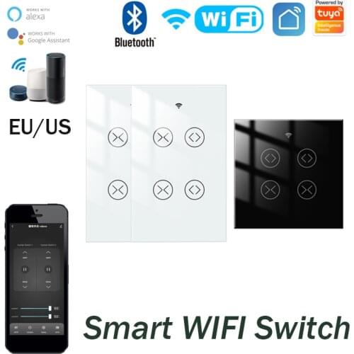 Tuya Smart Smart House Blind Curtain Switch WiFi+Bluetooth Smart Life APP Voice Control Work With Amazon Alexa Google Home