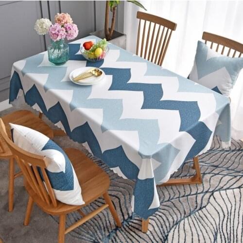 Waterproof Oilproof Table Cloth Simplicity Printing Color European Style Household Birthday Party Tablecloth Cover Rectangular