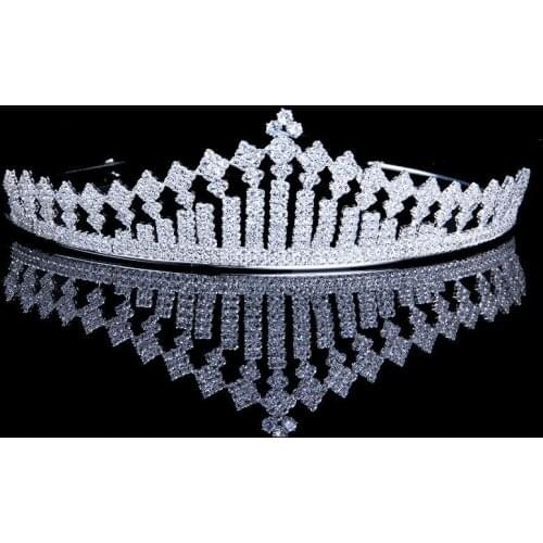 Fashion 3A CZ Bridal Crown Wedding Hearwear Women Tiaras Hair Accessories Dinner Party Womens Jewelry HQ0199
