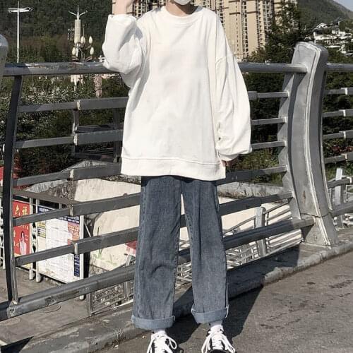 Woman Jeans Pants Autumn Winter High Waist Loose Straight Trousers Pants Pantalones Vaqueros Mujer