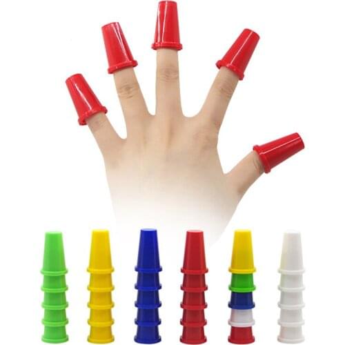 10pcs Fun Cute Colorful Magic Fingertip Finger Stall Colorful Thimble Magic Tricks Special Cups Prop Stage New Fashion