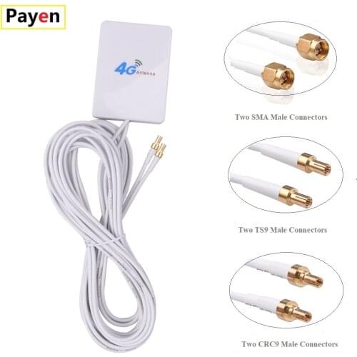 NEW 3G 4G LTE Antenna SAM CRC9 TS9 Connector 4G LTE Router Anetnna 3G External Antenna with 3m Cable Router Modem