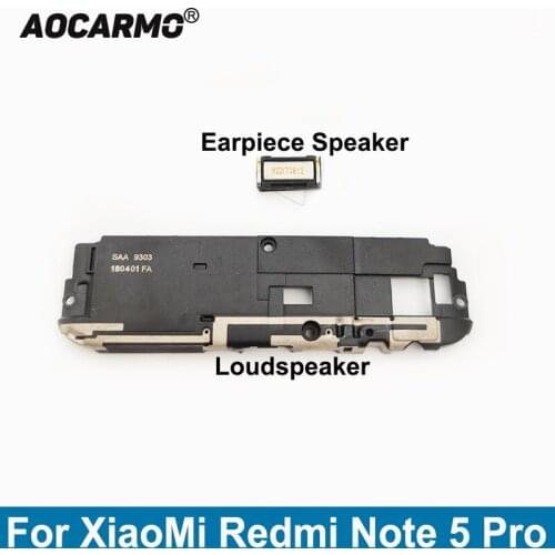 Aocarmo For XiaoMi Redmi Note 5 Pro Bottom Loudspeaker Top Earpiece Ear Speaker Flex Cable