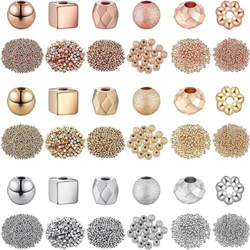 50pcs/lot Heart Round Star Shape CCB Beads Natural Gold Silver Plated Stone Loose Beads For Jewelry Making Accessories Charms