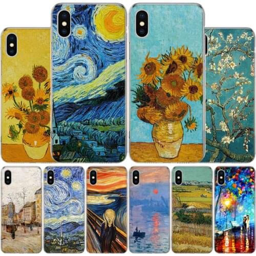 Van gogh Oil Painting Cover Phone Case For Apple iphone 11 12 Pro XR X XS Max 7 8 6 6S Plus + 7G 6G 5 SE 2020 Coque Popular