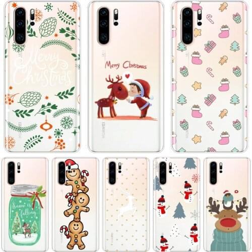 TPU Case For Huawei P Smart Z P Smart Plus 2019 Christmas Deer Tree Flower Cover Case For Huawei P30 Lite Pro P20 Lite 2019 Case