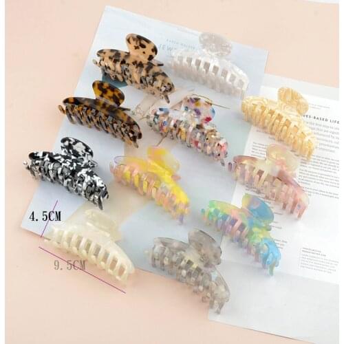 Women Girls Leopard acetic acid Hair Claw Hair Pin Girls Women Hair Clip Hair Accessories