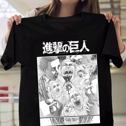 Attack on Titan AOT T-Shirt Men Cotton T Shirt Anime Ackerman Levi Clothes Tops Tees Camiseta Camiseta