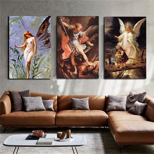 William Blake The Angel Of Revelation Biblical Fine Art Canvas Modern Painting Oil Print Poster Picture For Living Room Decor