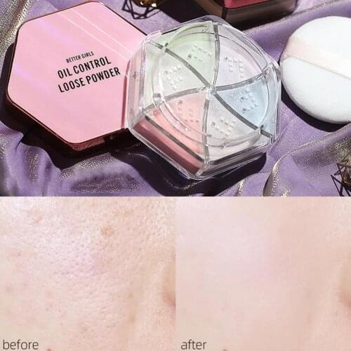 6 Colors Oil Control Loose Powder Setting Makeup Concealer Anti Sweat Cosmetic