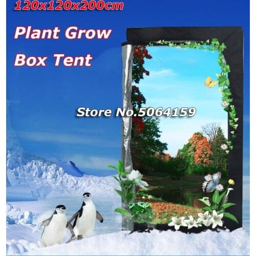 Plant Grow Box Tent Indoor Home Planting 120x120x120cm Farmer Home Hydroponic Plant Garden For Reflective Aluminum Oxford Cloth