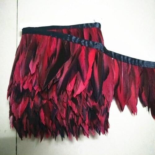 Wholesale 160 yards High Quality Natural Pheasant Feather Trims Fringe Feather Ribbon 3-4inch / 8-10cm Accessories DIY