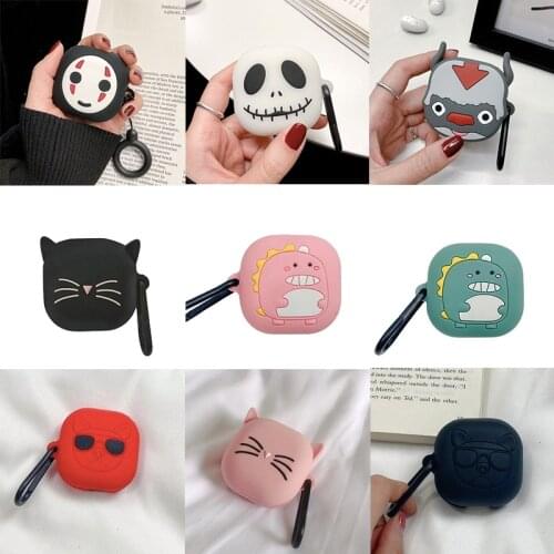3D Cute Cartoon Earphone Cover for Samsung Galaxy Buds Live Case Silicon Cases for Galaxy Buds Pro 2021 Headphone Box with Hook