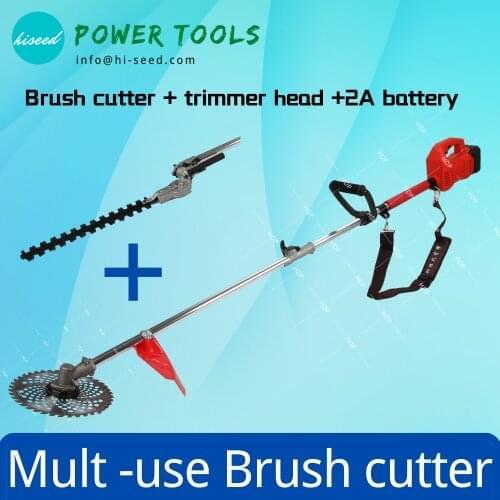 Multifunctional agricultural electric knapsack weeder lawn mower small rechargeable household rice harvester