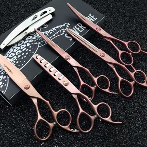 6 Professional Hair Salon Structure Scissors Set Cutting Barber Haircut Thinning Shear Scissors Hairdressing Hair Tools Scissors