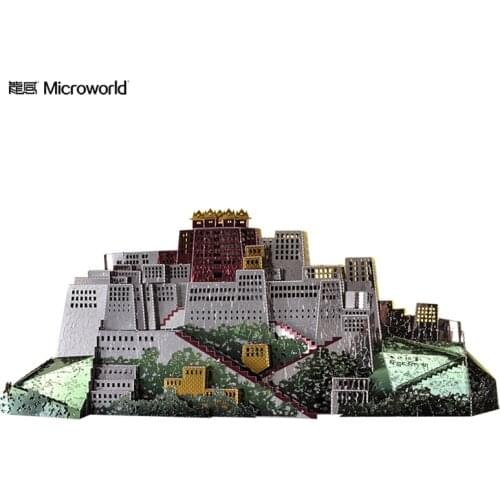 2020 new Microworld Potala Palace model kits DIY laser cutting Jigsaw puzzle fighter model 3D metal Puzzle Toys for adult gifts