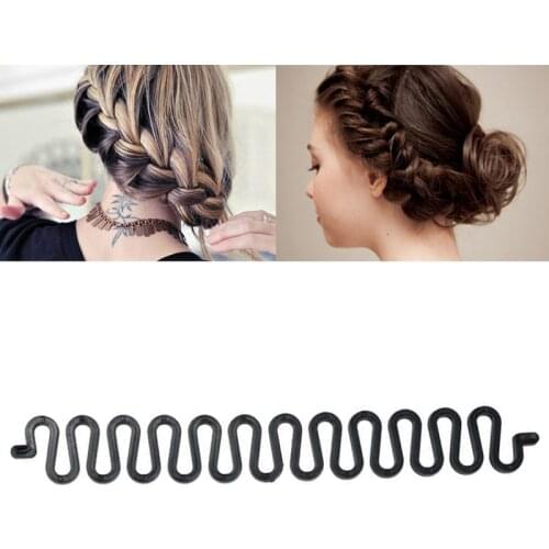 Plastic Black Hair Edge Twist Braider With Hook Durable Delicate Lightweight Useful Hair Braiding Curler Styling Tool Appliances