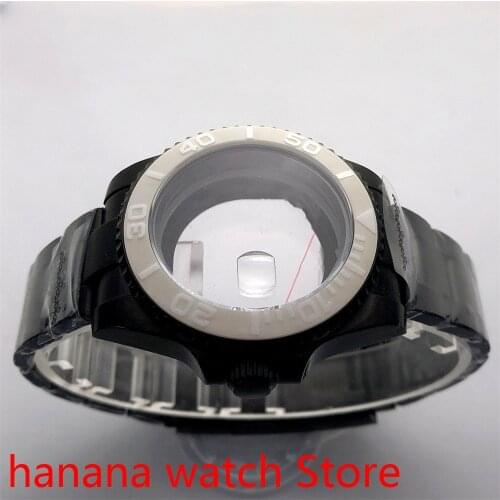 Suitable for NH35 36 Mingzhu2813 Miyata self-winding 40mm transparent black box series, with rotating ceramic rubber color bezel