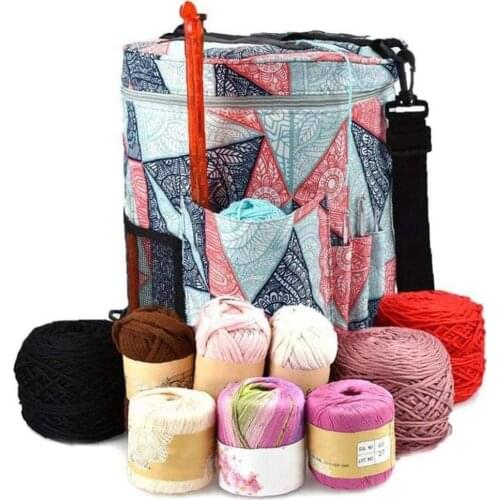 Empty Knitting Bag Portable Knitting Yarn Storage Tote Knitting Yarn Organizers Household Sewing Accessories