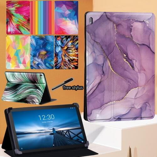 Print Pattern Tablet Case for Lenovo Tab E10 10.1"/Tab M10 10.1" TB-X605F TB-X505F/Tab M10 FHD Plus 10.3" Stand Cover Case