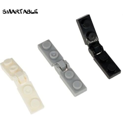 Smartable Hinge Plate 1x2 Locking with 1 Finger Building Blocks MOC Parts Brick Toys For Kid Compatible 44301+44302 50 pairs/lot