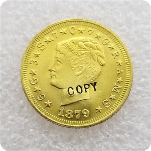 USA 1879 $4.00. STELLA C/H GOLD COIN COPY commemorative coins-replica coins medal coins collectibles