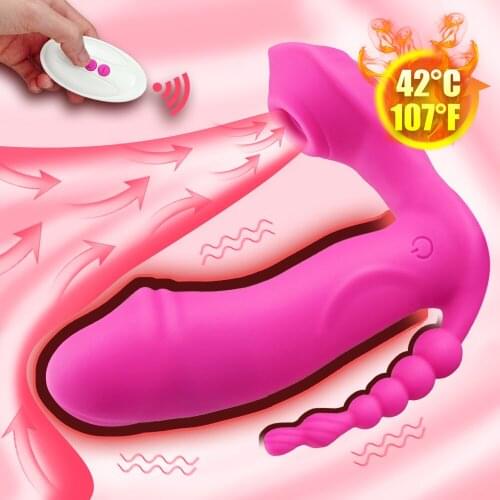 G Spot Clitoris Stimulator Vibrator Wireless Remote Control Nipple Mini Vaginal Sucker Dildo Vibrator Adult Sey Toys for Women