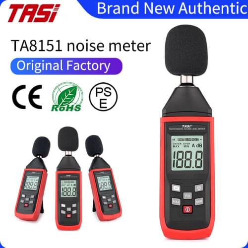 TASI TA8151 Digital Sound Level Meter Noise Tester Sound Detector Decible Monitor 30-130dB Audio Measuring Instrument Alarm