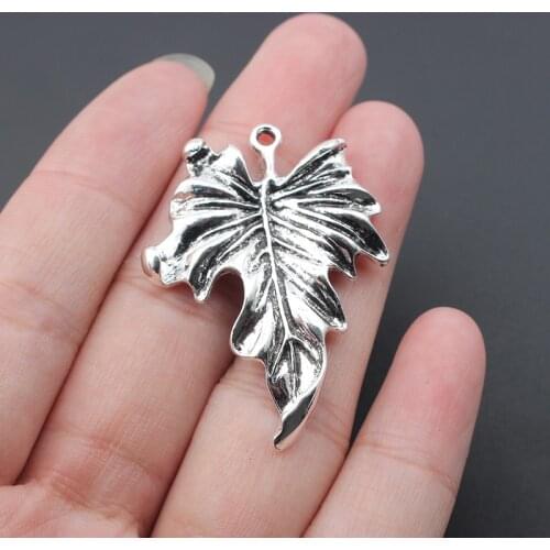 3pcs/lot Tibetan Silver Color Leaves Charms flower Pendants for Earring Necklace Jewelry Making DIY Handmade Craft Accessories