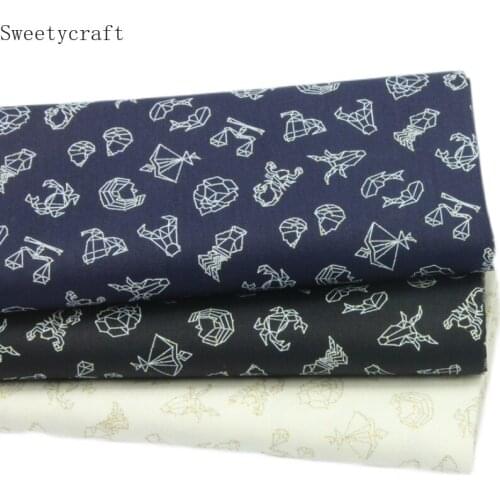 110x45cm Thin fabric by Half Yard Constellation Cotton Cloth DIY Sewing Dress Clothes Patchwork Home Textile Needwork Material